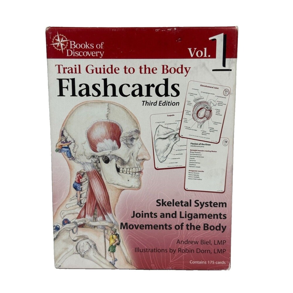 Trail Guide to the Body Flashcards Books of Discovery Vol 1 3rd Ed Skeletal EUC